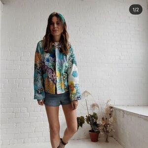 Handmade Vintage Colorful Patchwork Jacket
